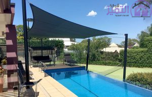 افكار لتغطية المسابح بالمظلات والسواتر
